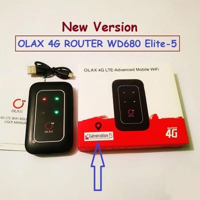 Picture of OLAX WD680 Elite-5 4G LTE Pocket Router 150Mbps 2100mAh - Black