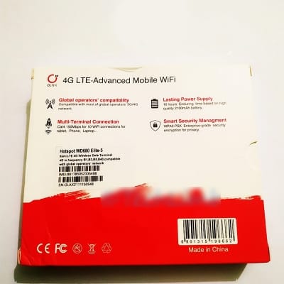 Picture of OLAX WD680 Elite-5 4G LTE Pocket Router 150Mbps 2100mAh - Black