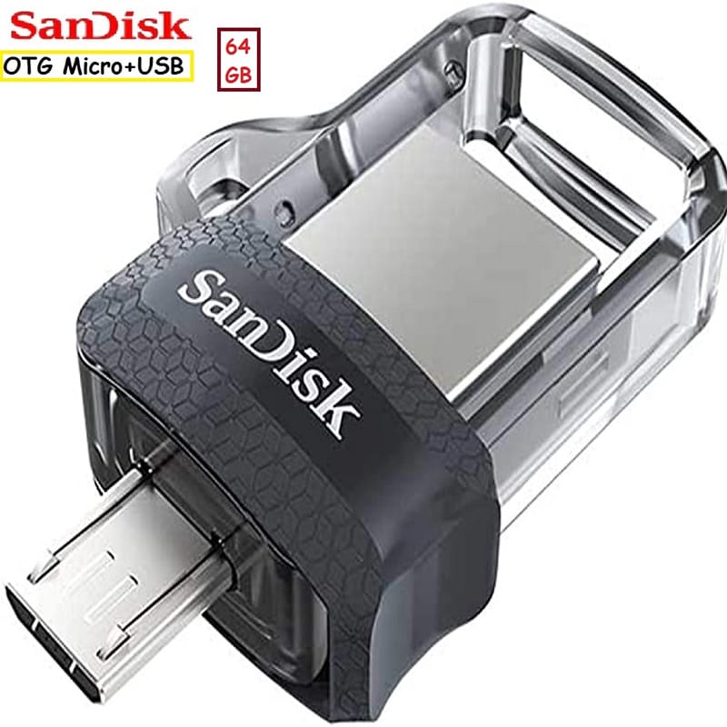 Picture of SanDisk 64GB Ultra Dual Drive USB+Micro USB 3.0 OTG - Black