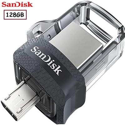 Picture of SanDisk 128GB Ultra Dual Drive USB+Micro USB 3.0 OTG - Black
