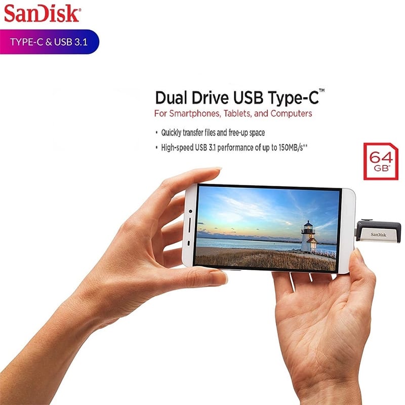 Picture of SanDisk 64GB Ultra Dual Drive USB Type-C 3.1 OTG SDDDC2