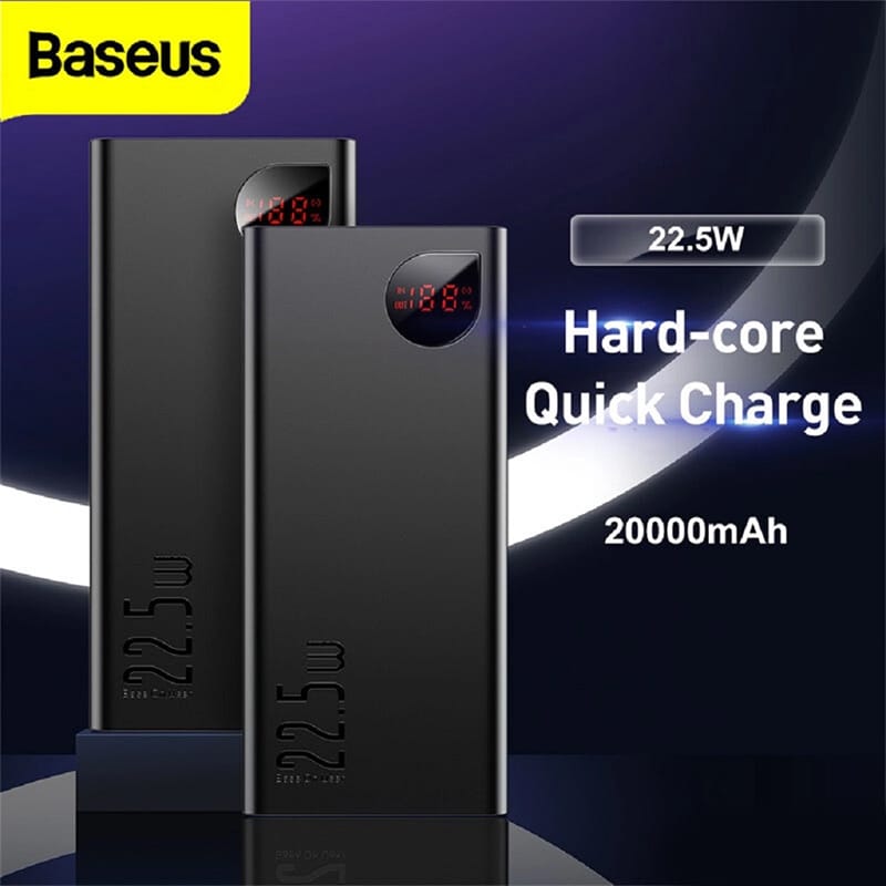 Picture of Baseus Adaman 20000mAh 22.5W PD/QC Fast Charging Power Bank - Black