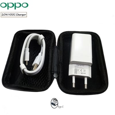 Picture of OPPO VOOC 20W Fast Charger with Type-C Cable AK779 - White