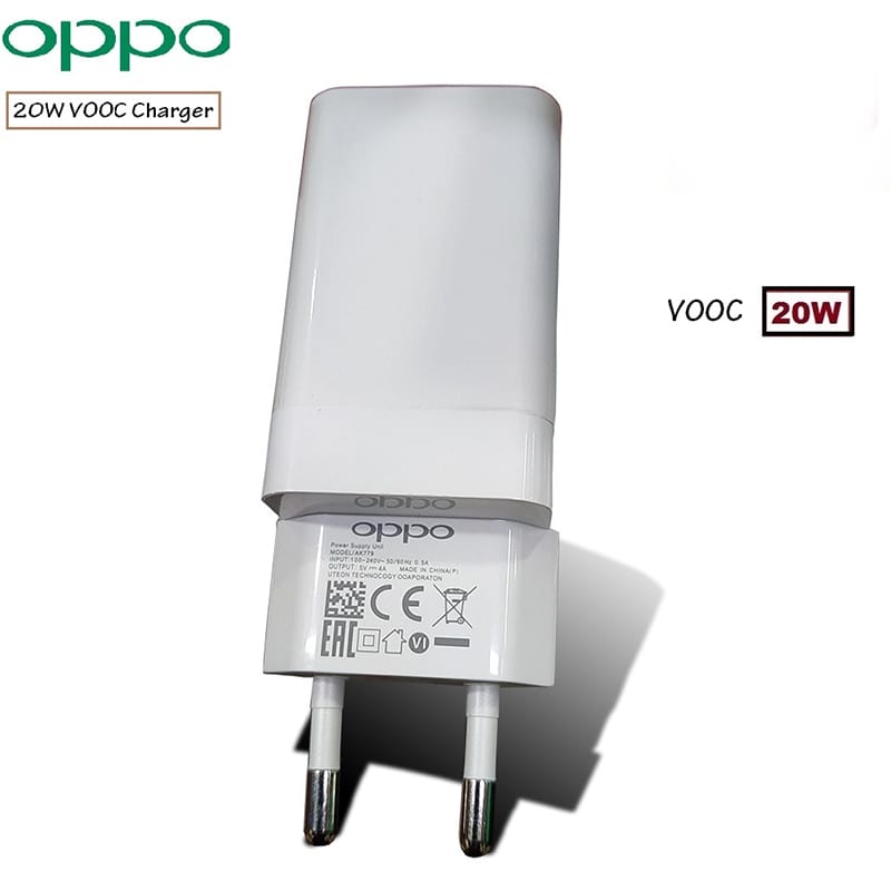 Picture of OPPO VOOC 20W Fast Charger with Type-C Cable AK779 - White
