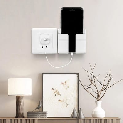 Picture of TechLimb Wall Mounted Remote & Mobile Charging Holder - Black