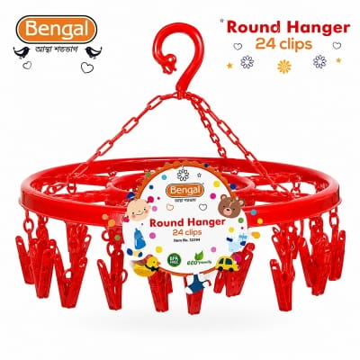 Picture of Bengal Round Hanger 24 Clips – Multi-Purpose Clothes Drying Hanger