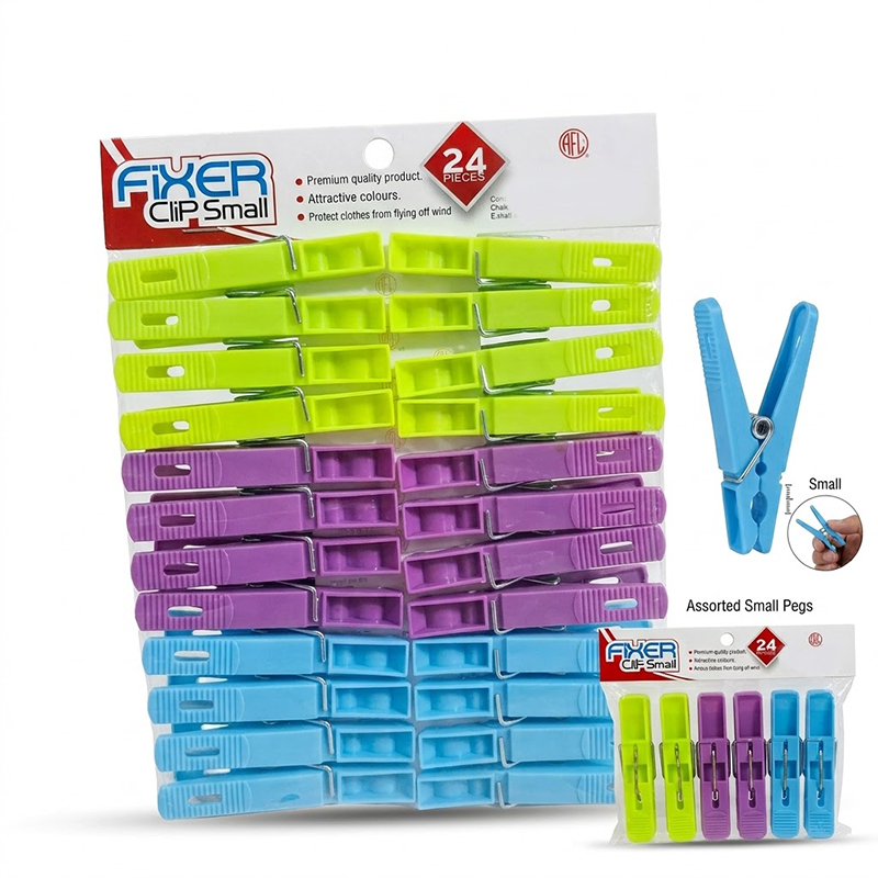 Picture of Fixer Clip 24 Set Small - Assorted Plastic Cloth Pegs