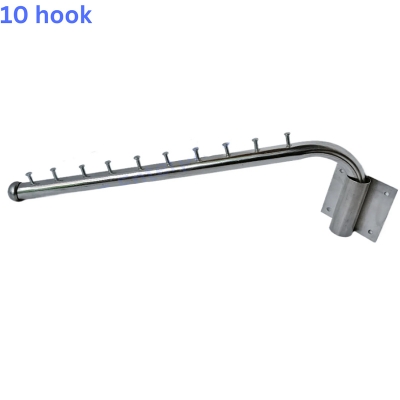 Picture of Wall Mounted Coat Rack, Size: 15 "Stainless Steel Coat Hooks With Swing Arm Bracket, Clothes Storage Organizer And Closet For Laundry, Bedrooms, Bathrooms - Hanger