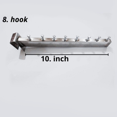 Picture of 1.Piece Mounted Hangers (8- hook) of Hanging Clothes Hanger silver cloth single hooks stand hook