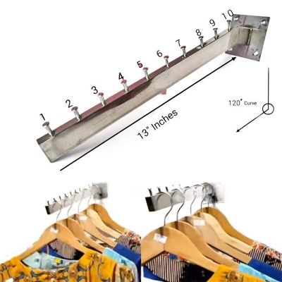 Picture of Wall Mount Hanger 5 piece 10 hook Garment Display Hooks Hanging Clothes hook suction