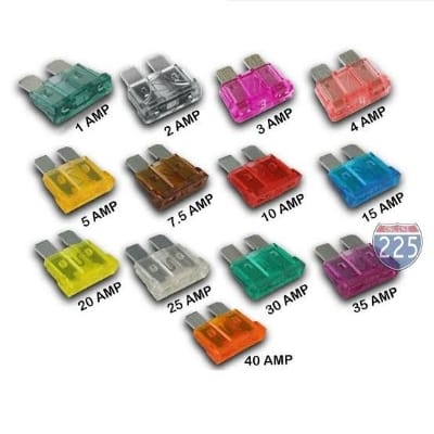 Picture of 1A-50A Fast Blow ATO ATC Blade Fuse 2 Pin Automotive Car Fuse Car Motorcycle Solar PV System