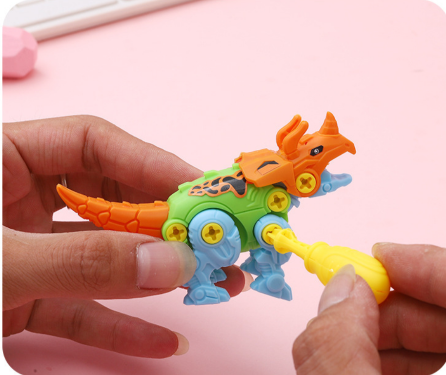 Picture of 3 pcs DIY Mini Dinosaur Toys Building Block Sets Assembled Figures Model for Kids Children's