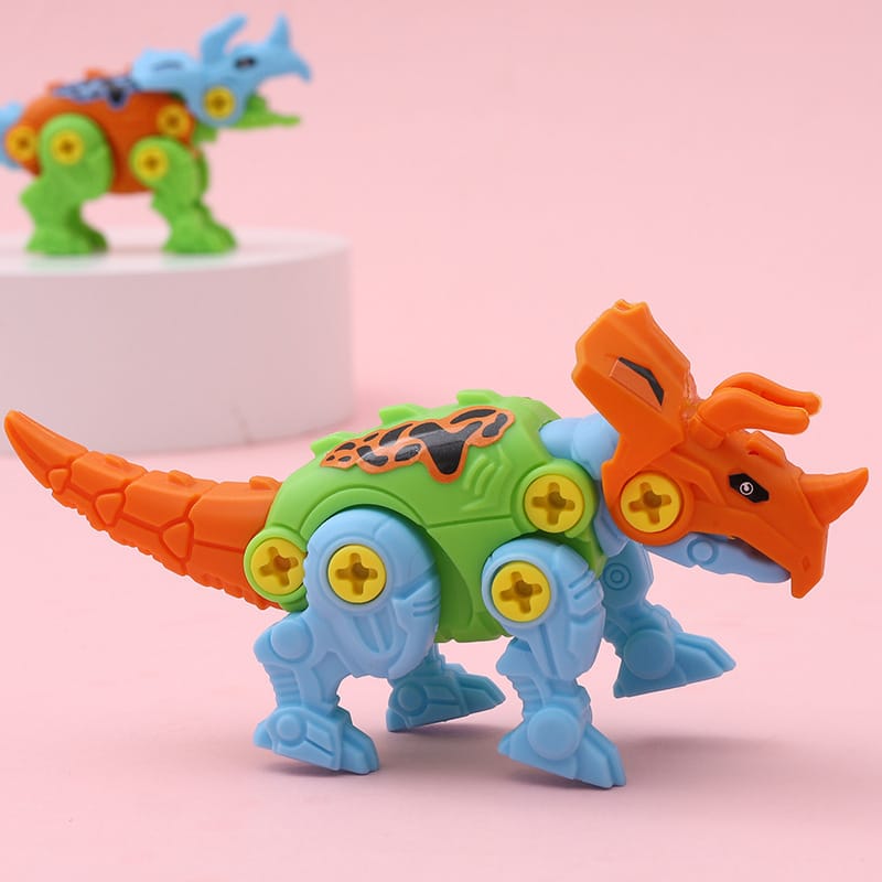 Picture of 3 pcs DIY Mini Dinosaur Toys Building Block Sets Assembled Figures Model for Kids Children's