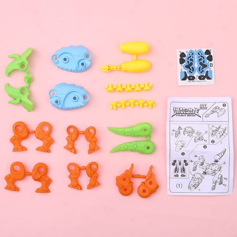 Picture of 3 pcs DIY Mini Dinosaur Toys Building Block Sets Assembled Figures Model for Kids Children's