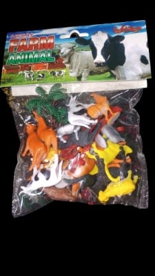 Picture of 24 PCs Mini Farm Animal Figures Set Education Toys Kids-Multicolor