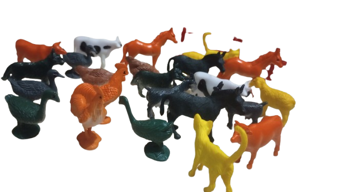 Picture of 24 PCs Mini Farm Animal Figures Set Education Toys Kids-Multicolor