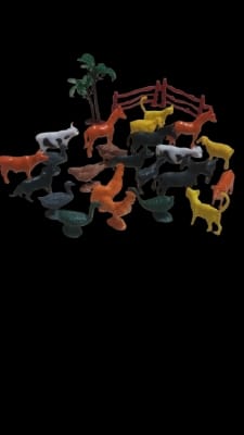 Picture of 24 PCs Mini Farm Animal Figures Set Education Toys Kids-Multicolor