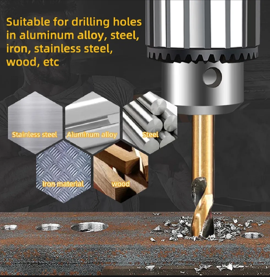 Picture of 6pcs High Speed Steel Double-Headed Twist Auger Drill Bit Set Double Ended Drill Bits for Metal Stainless Steel Iron Wood Drilling Power-Multicolor
