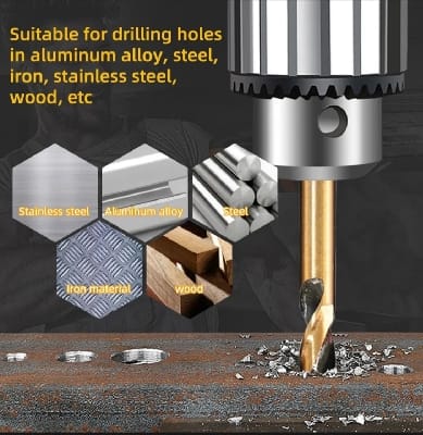 Picture of 6pcs High Speed Steel Double-Headed Twist Auger Drill Bit Set Double Ended Drill Bits for Metal Stainless Steel Iron Wood Drilling Power-Multicolor