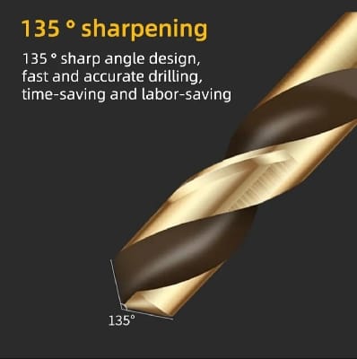 Picture of 6pcs High Speed Steel Double-Headed Twist Auger Drill Bit Set Double Ended Drill Bits for Metal Stainless Steel Iron Wood Drilling Power-Multicolor