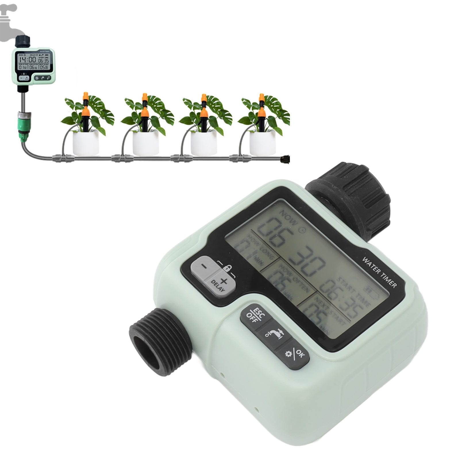 Picture of Garden Automatic Watering System Smart Plant Irrigation Device Controller Timer Balcony-Green