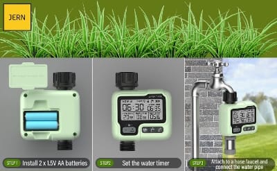 Picture of Garden Automatic Watering System Smart Plant Irrigation Device Controller Timer Balcony-Green