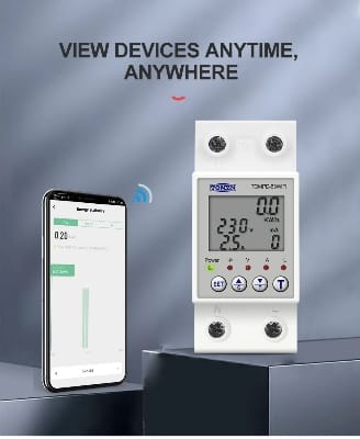 Picture of TOMZN 63A Tuya WiFi MCB Circuit Breaker Over Current Under Voltage Protection-White