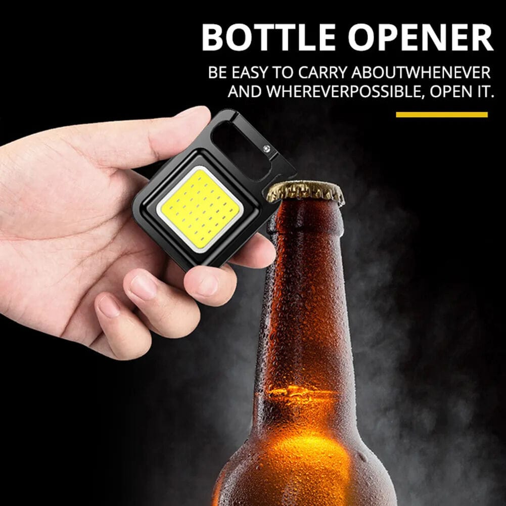 Picture of Emergency Pocket Keyring Flashlight EDC Torch Mini Rechargeable COB Camping Magnetic Light-Black