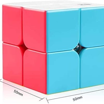 Picture of Sticker Less 2x2 High Speed Smooth Rubik's Cube Kids Magic Cube Hi Speed Puzzle Toy for Kids-Multicolor
