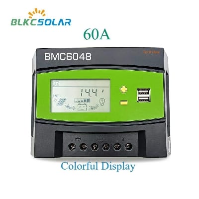 Picture of 60A Solar Charge PWM Controller Automatic 12v/24v/48v Solar Panel Controller LCD Display 4 USB Ports Solar Charge Controller-Multicolor