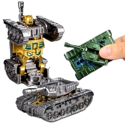 Picture of Fingertip Gyro Spinner Toy DIY Transformation Tank Robot Stress Relief Fidget Spinner Hand Toy