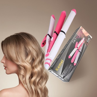 Picture of Kemei KM-1213 - 3 in 1 Professional Hair Straightener Wave  Curler 