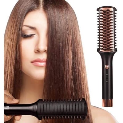 Picture of VGR Professional 2 in 1 Hair Straightener Comb & Brush V-490 Hair Straightener Brush  (Black)