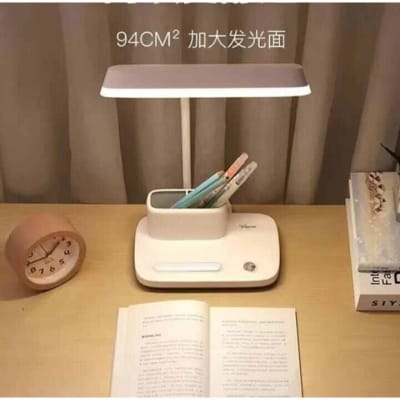 Picture of YAGE YG-T031C Touch Dimming Table Lamp for Study Eye Protection Rechargeable Desk Lamp with Pen Holder & Phone Holder Multicolor