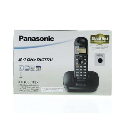 Picture of Panasonic KX-TG3611 Digital 2.4 GHz Landline T&T Cordless Phone Black