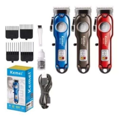 Picture of Kemei KM-234 Professional LCD Electric Hair Clipper For Men's Hair Trimmer Rechargeable Shaver Razor Metal Barber Hair Cutter Machine 