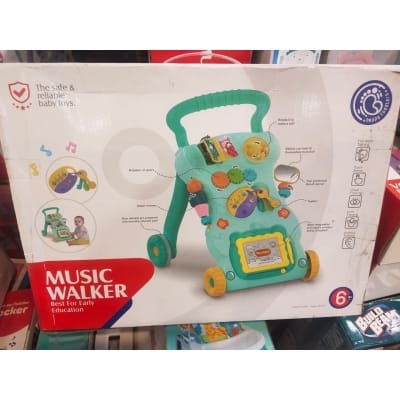 Picture of Baby musical walker, push and pull toys for babies and toddlers, baby activity walker toys come with two patterns: sit and play, stand and walk - baby car Multicolor