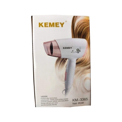 Picture of Kemey KM- 3365 /6833 Professional Hot And Cold FoldableHair Dryer - Hair Dryer Multicolor