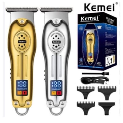 Picture of Electric Gold Silver Color Hair Trimmer Kemei Km-678 - Trimmer For Men Gold