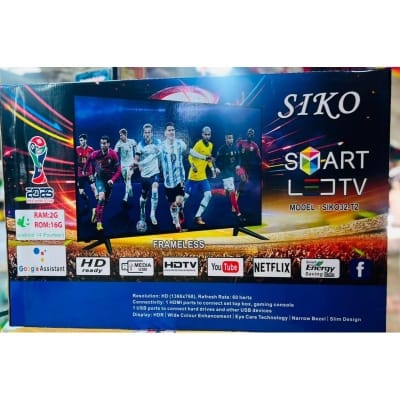 Picture of SIKO 32 ″ Voice Control Frameless Smart LED TV Black