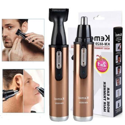 Picture of Kemei KM-6629 Modern Design Nose and Ear Hair Electric Beard Trimmer 2 in 1 for Men and Women 