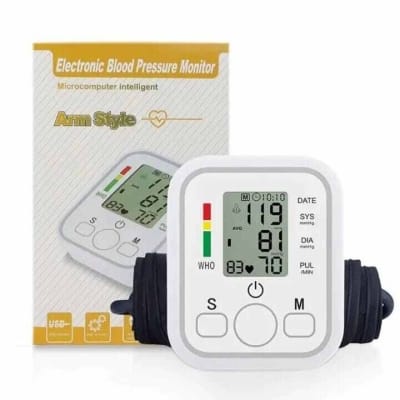 Picture of Electronic Blood Pressure Monitor microcomputer Intelligent Multicolor