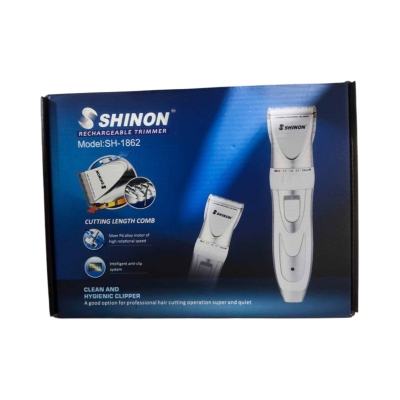 Picture of SHINON SH-1862 Professional Rechargeable Hair Clipper & Beard Trimmer-Black & Blue