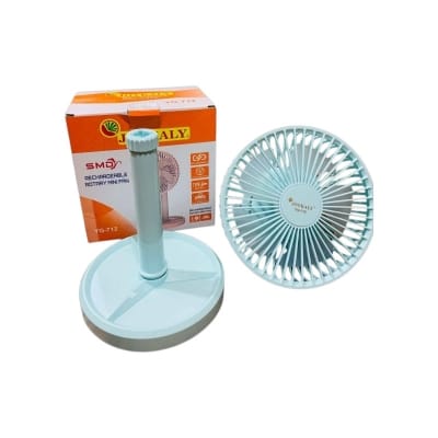 Picture of JOYKALY YG-712 Rechargeable Lithium Battery Strong Wind Portable Desk / Table Fan Multicolor