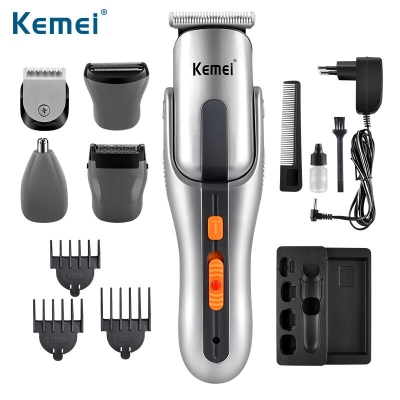Picture of Kemei KM-680A Rechargeable Professional 8 in 1 Cordless Hair Beard Trimmer Clipper for Men Multicolor