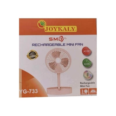 Picture of Rechargeable Mini Fan YG-733 Portable Fan Joykaly brand for Office Home Table 3hours-5hours Backup Multicolor
