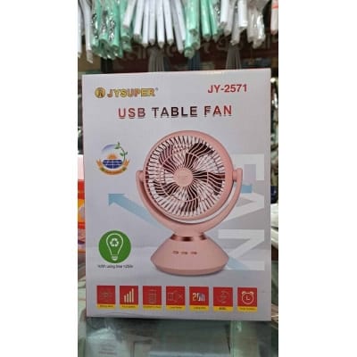 Picture of Jy Super JY-2571 Professional 6 Battery Rechargeable Portable Table Fan Multicolor