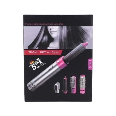 Picture of 5 in 1 Hot Air Styler Hair Dryer Comb Multifunctional Styling Tool for Curly Hair machine for Straightening Curling Drying Combing Scalp Massage Styling Multicolor