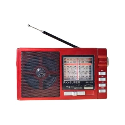 Picture of RK Super AC/DC 9 Band Radio With USB/SD Player –  RK 908 Red
