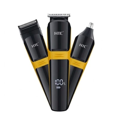 Picture of HTC AT-1322 Professional Clipper Trimmer Shaver 3 in 1 mens grooming care kit Rechargeable hair clipper - Trimmer Black